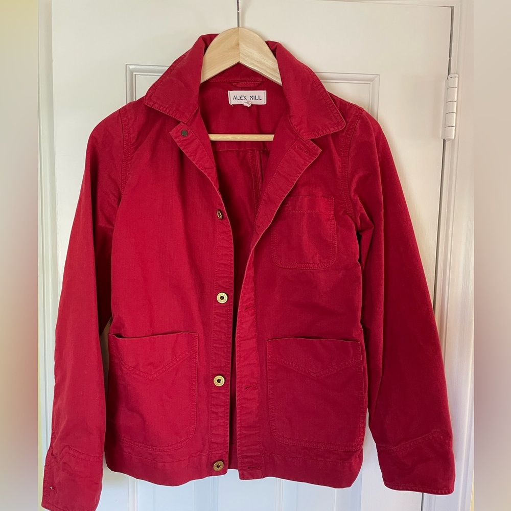 Alex Mill XS work jacket in brick red